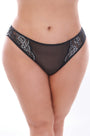 Plus Size Scalloped Lace Back Panty