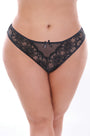 Plus Size Mesh and Lace Cheeky Panty
