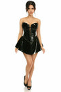 Black Patent Steel Boned Corset Dress
