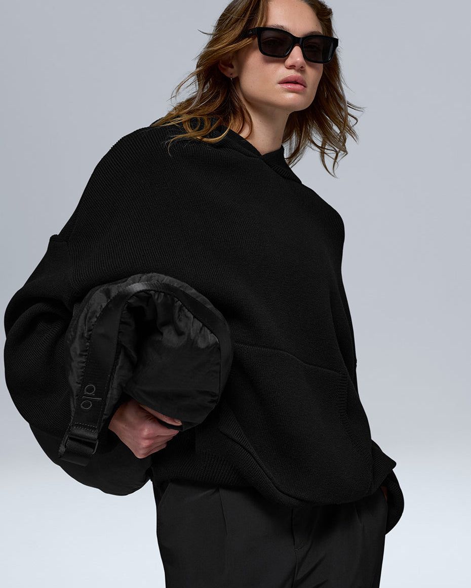 Scholar Hooded Sweater - Black