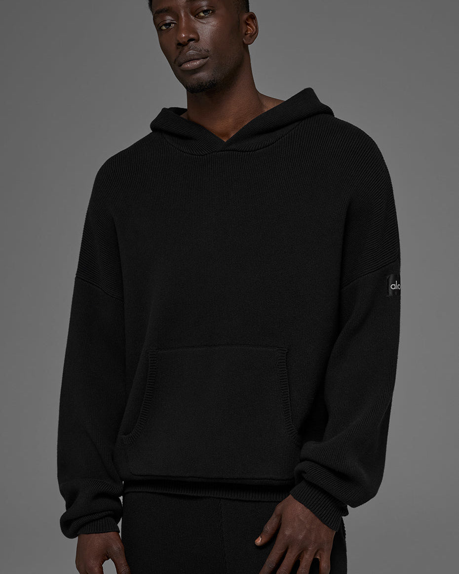 Scholar Hooded Sweater - Black
