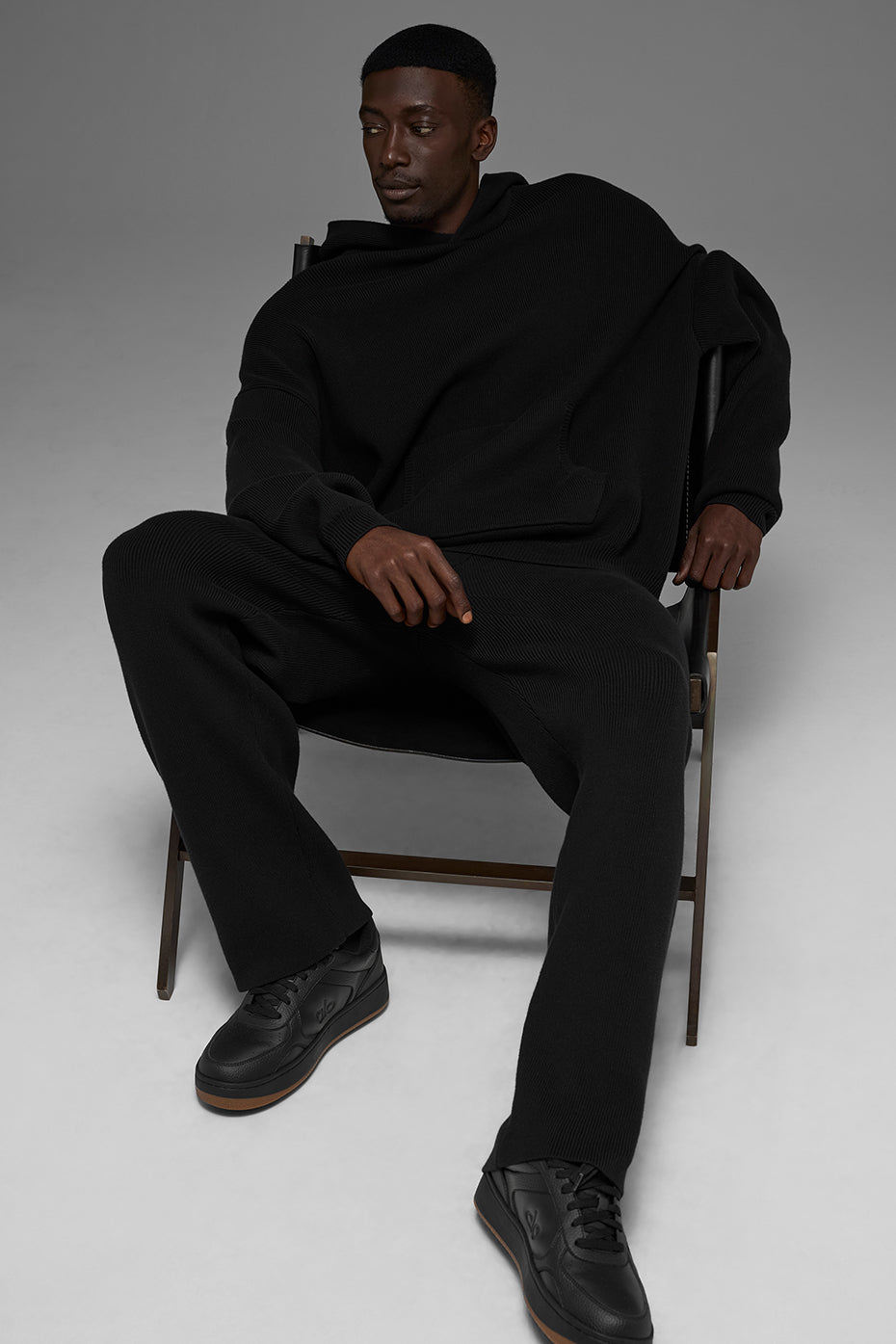 Scholar Hooded Sweater - Black