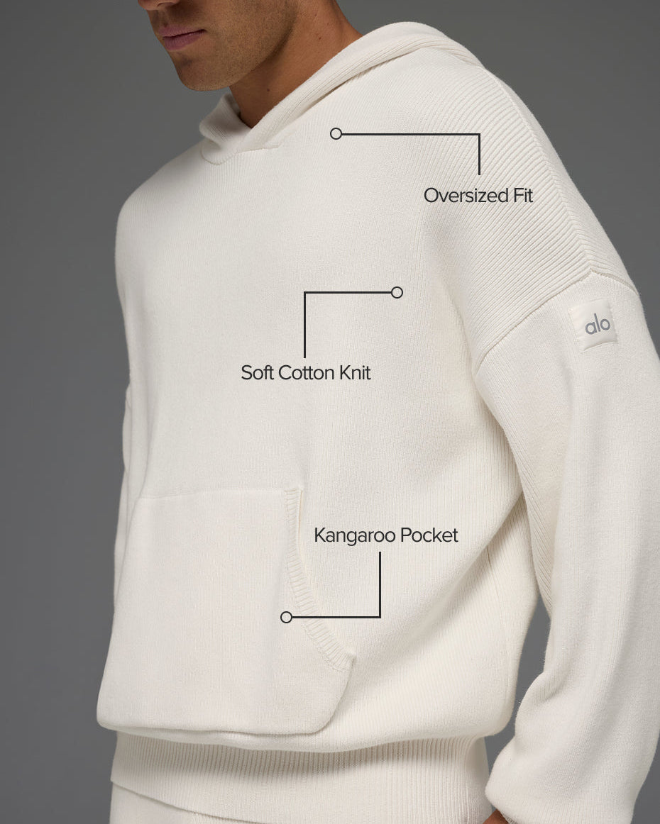 Scholar Hooded Sweater - Ivory