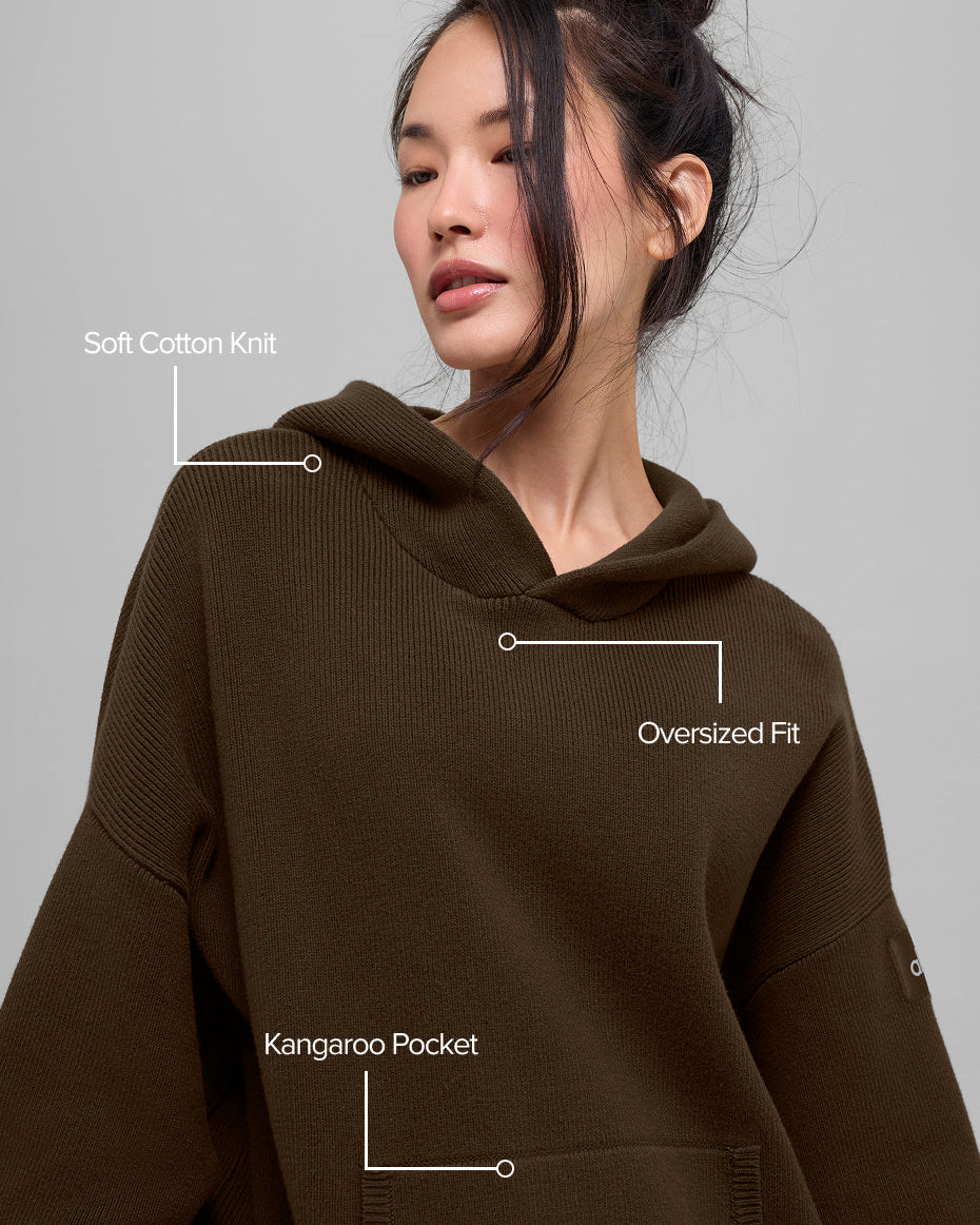 Scholar Hooded Sweater - Espresso