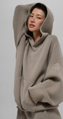 Scholar Hooded Sweater - Light Cocoa