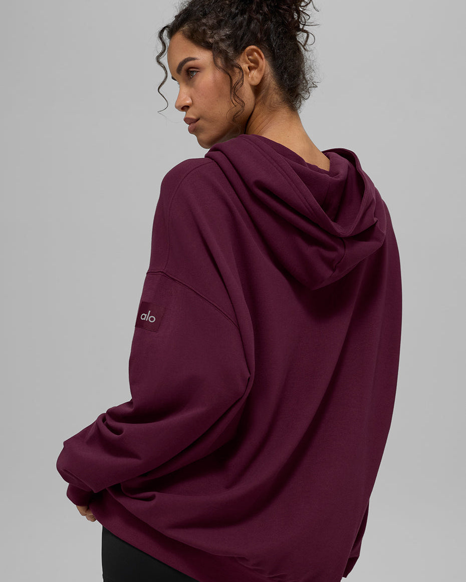 Double Take Hoodie - Burgundy