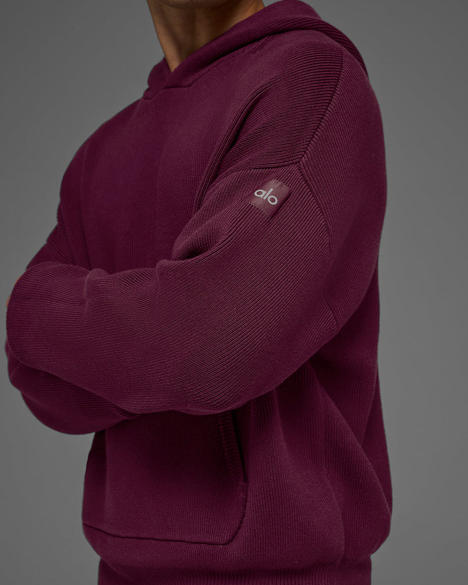 Scholar Hooded Sweater - Burgundy