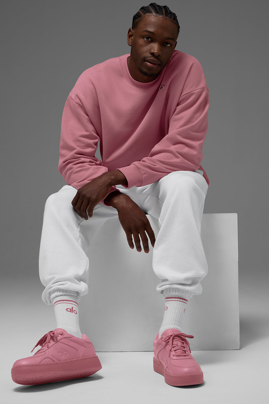 Accolade Crew Neck Pullover - Pink Wild Rose