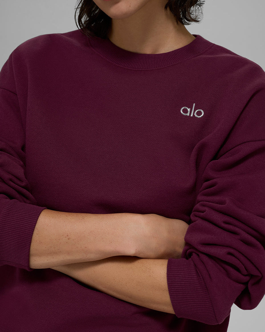 Accolade Crew Neck Pullover - Burgundy