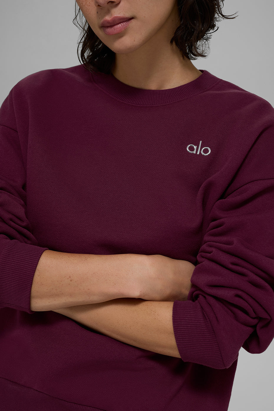 Accolade Crew Neck Pullover - Burgundy