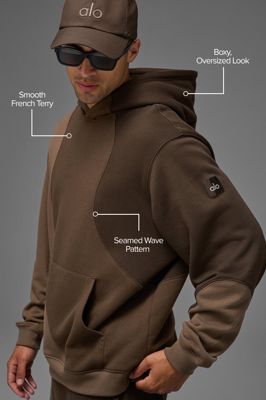 Make Waves Hoodie - Espresso Tonal