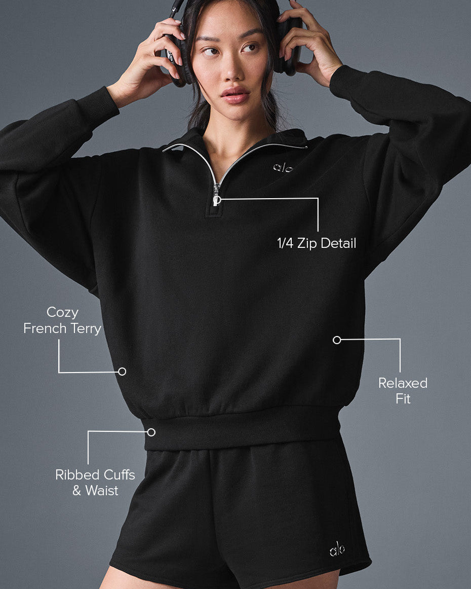 Accolade 1/4 Zip Pullover - Black