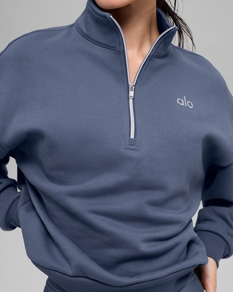 Accolade 1/4 Zip Pullover - Bluestone