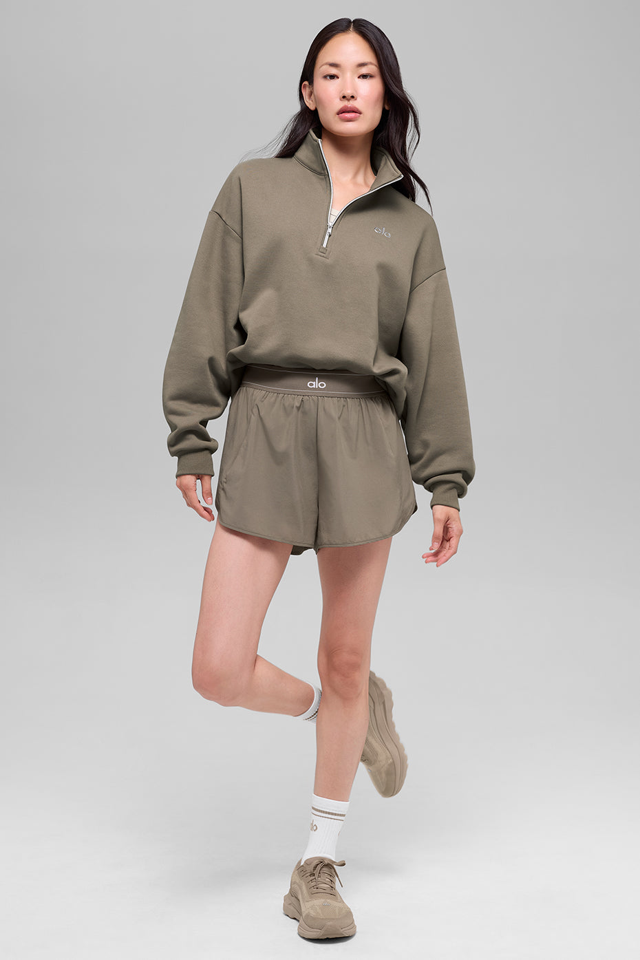 Accolade 1/4 Zip Pullover - Light Cocoa