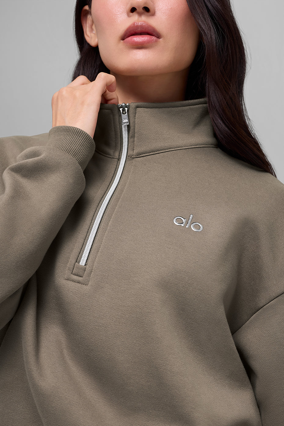 Accolade 1/4 Zip Pullover - Light Cocoa