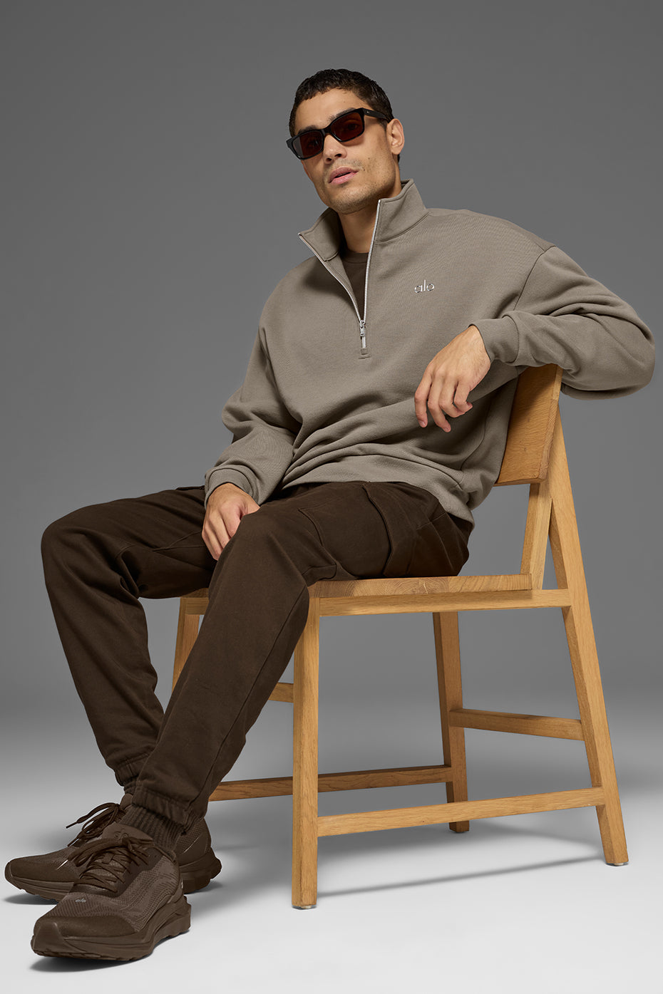 Accolade 1/4 Zip Pullover - Light Cocoa