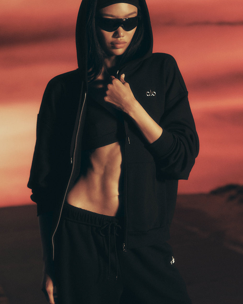 Accolade Full Zip Hoodie - Black