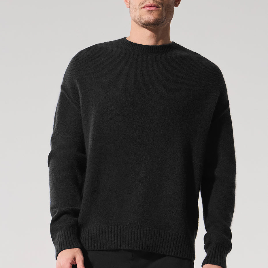 Unisex Wool Cashmere New Class Crewneck Sweater - Black