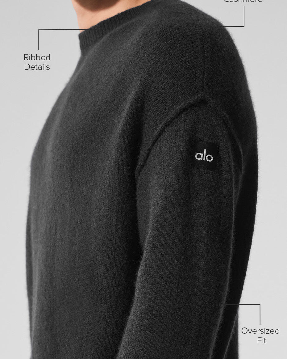 Unisex Wool Cashmere New Class Crewneck Sweater - Black