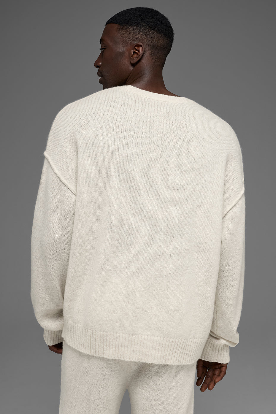 Unisex Wool Cashmere New Class Crewneck Sweater - Bone Heather