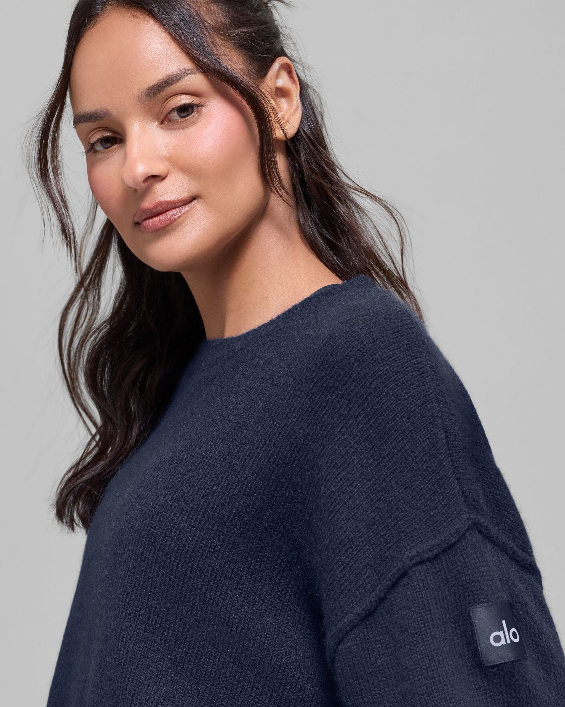 Unisex Wool Cashmere New Class Crewneck Sweater - Navy