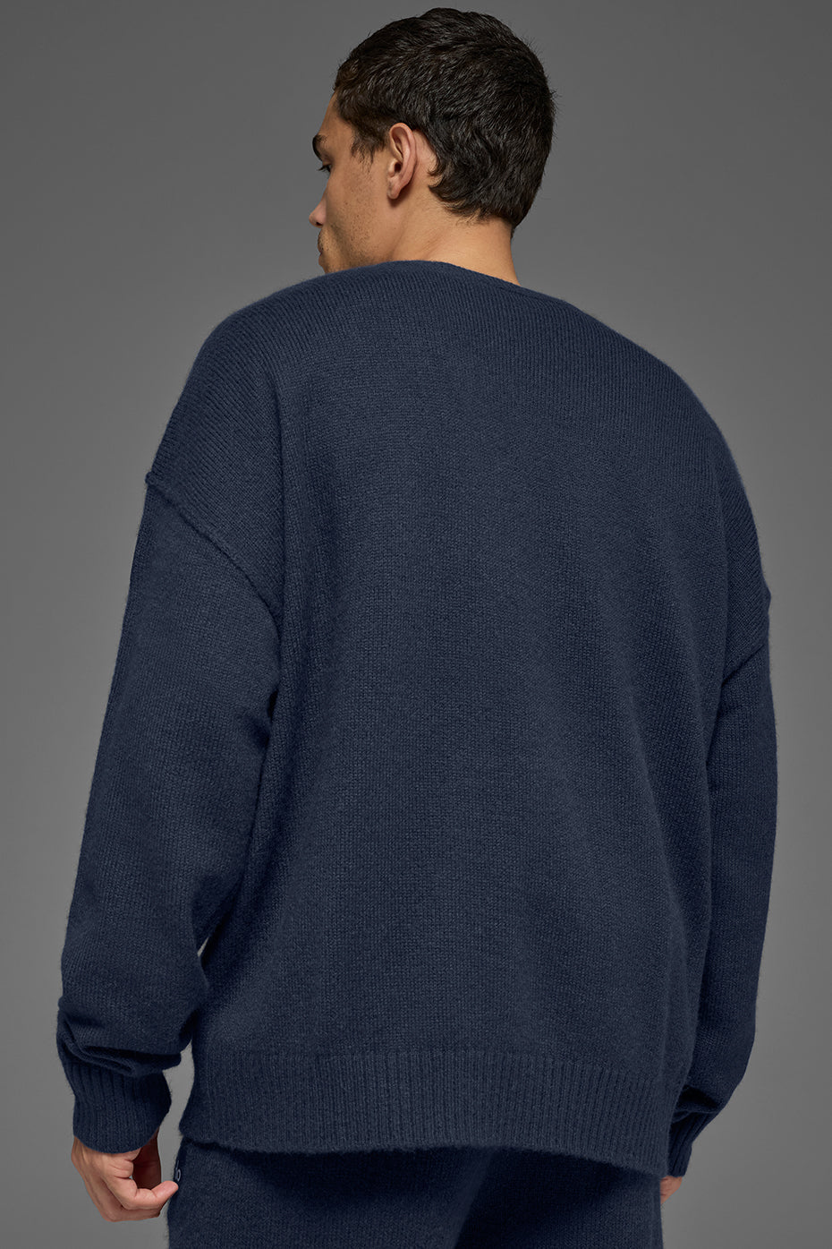Unisex Wool Cashmere New Class Crewneck Sweater - Navy