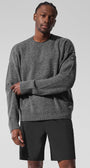 Unisex Wool Cashmere New Class Crewneck Sweater - Platinum Grey
