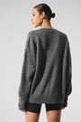 Unisex Wool Cashmere New Class Crewneck Sweater - Platinum Grey