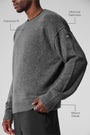 Unisex Wool Cashmere New Class Crewneck Sweater - Platinum Grey