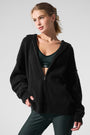 Wool Cashmere New Class Full Zip Hoodie - Black
