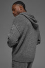 Wool Cashmere New Class Full Zip Hoodie - Platinum Grey