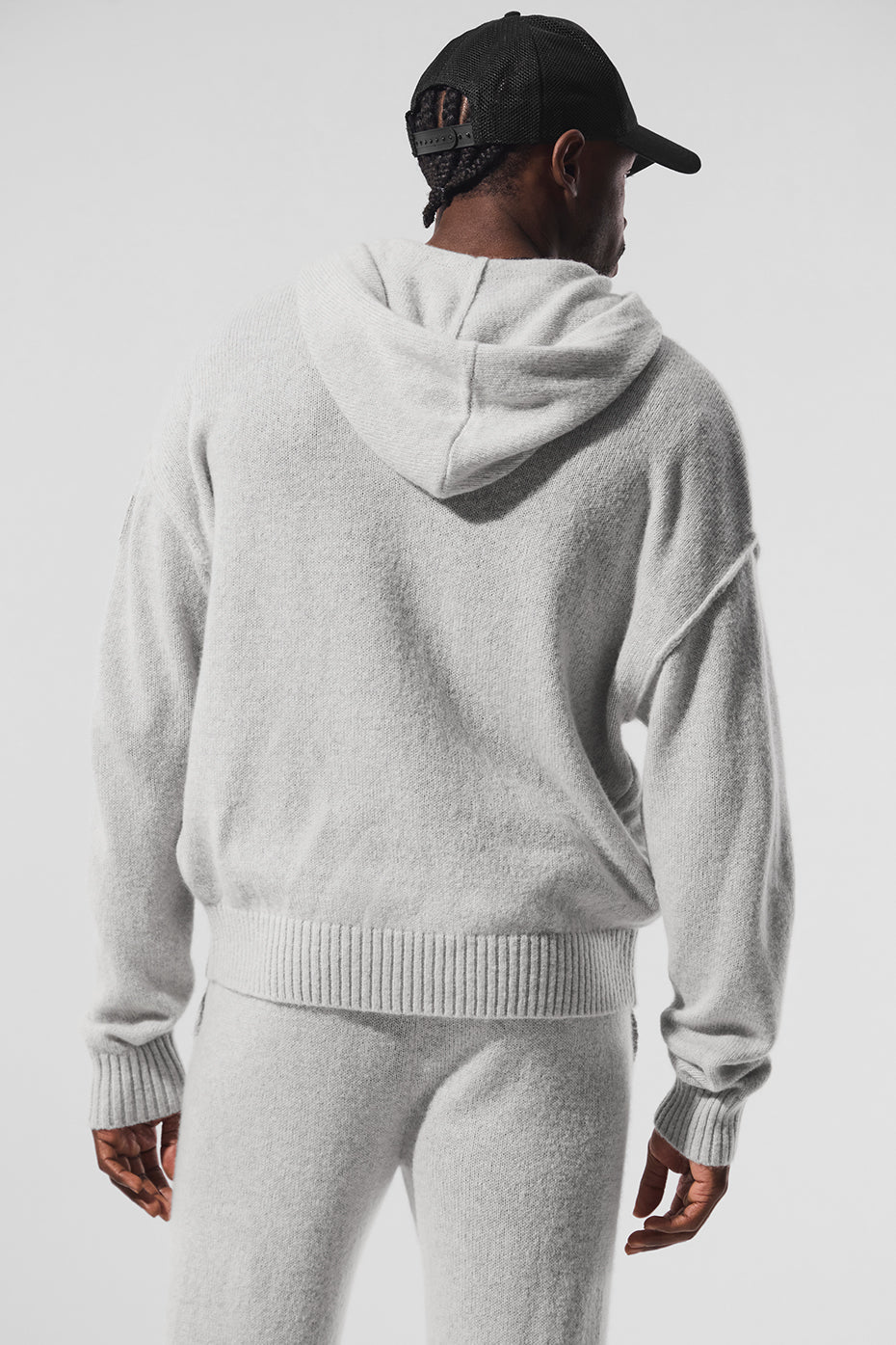Wool Cashmere New Class Full Zip Hoodie - Pearl Grey Heather