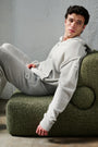 Wool Cashmere New Class Full Zip Hoodie - Pearl Grey Heather