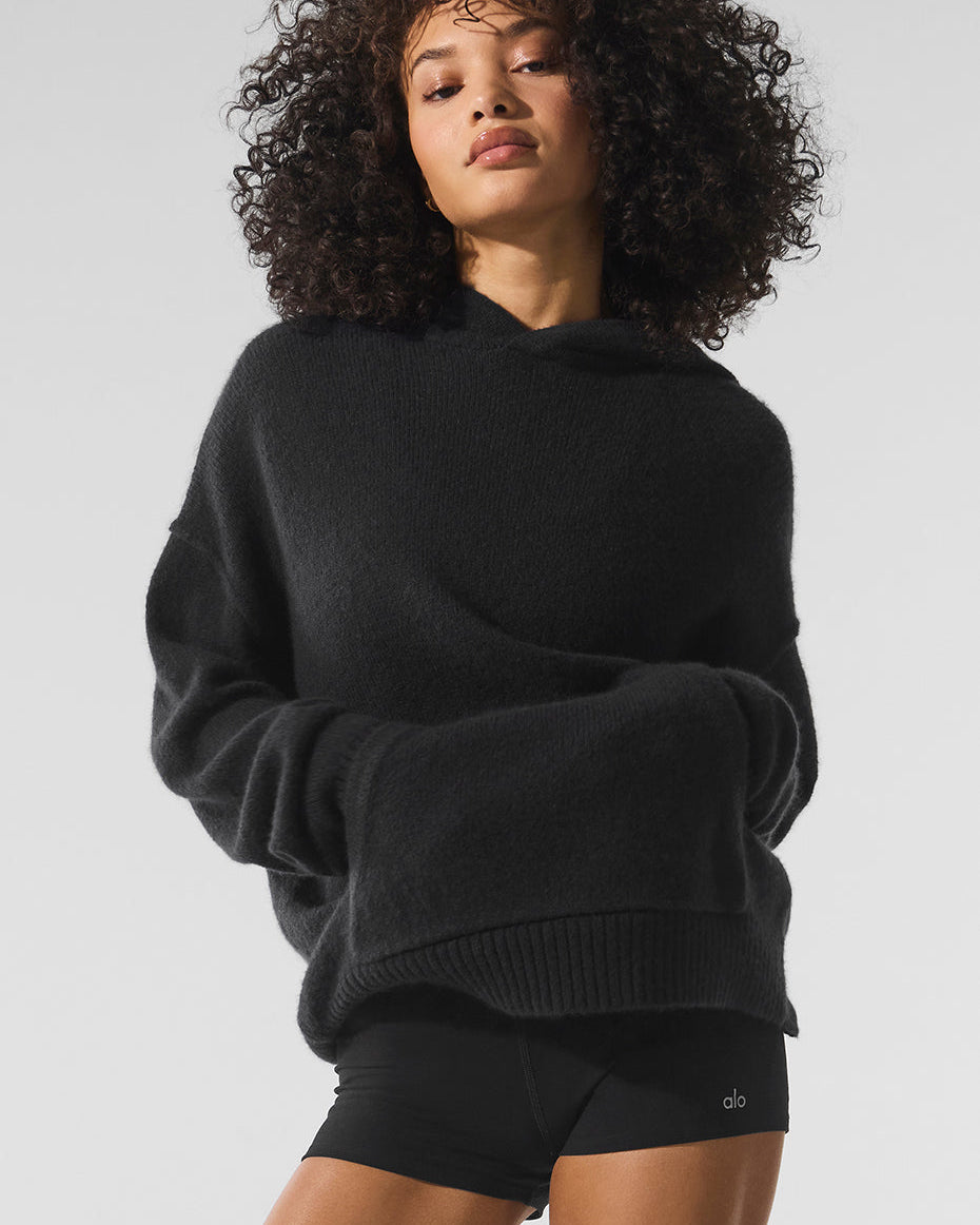 Wool Cashmere New Class Hoodie - Black