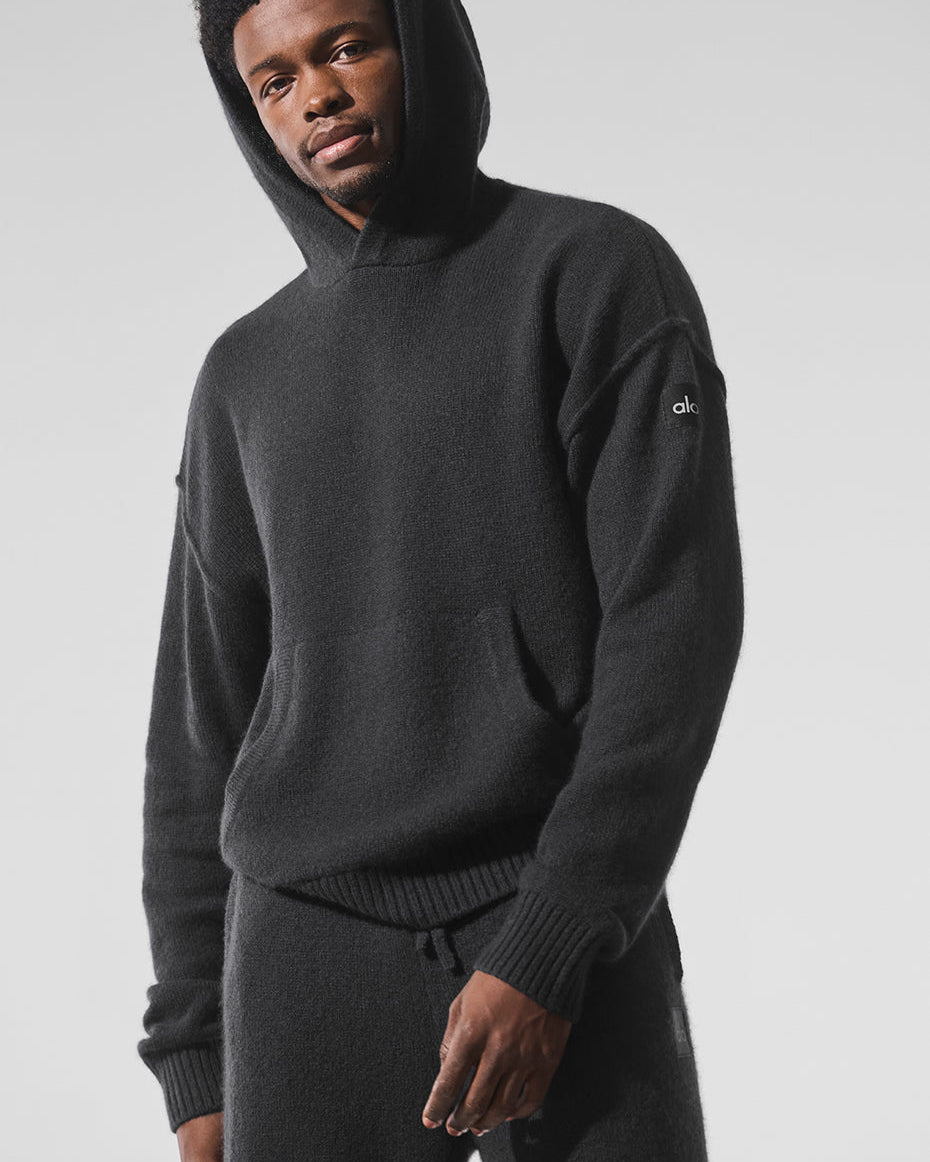 Wool Cashmere New Class Hoodie - Black