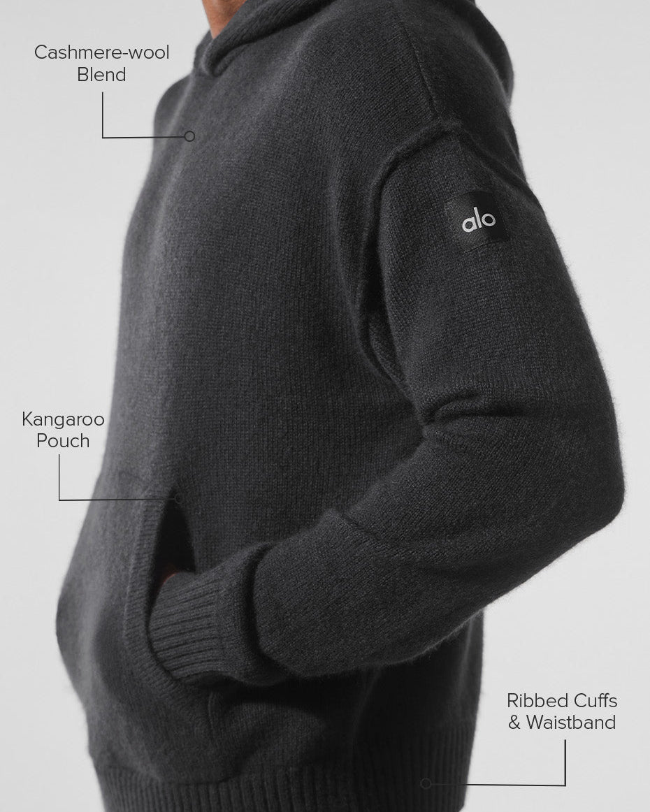 Wool Cashmere New Class Hoodie - Black