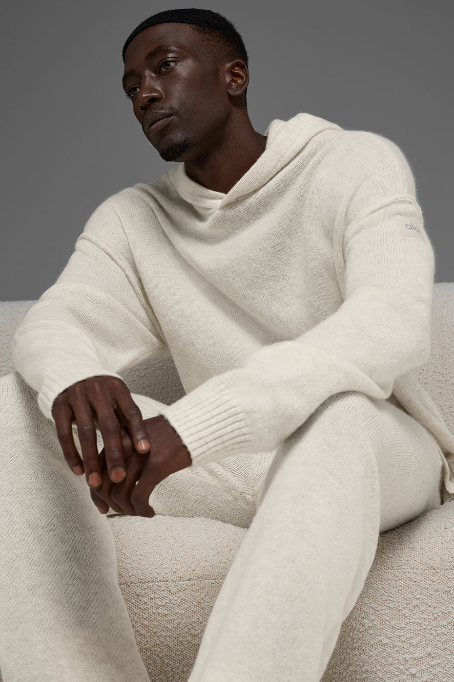 Wool Cashmere New Class Hoodie - Bone Heather