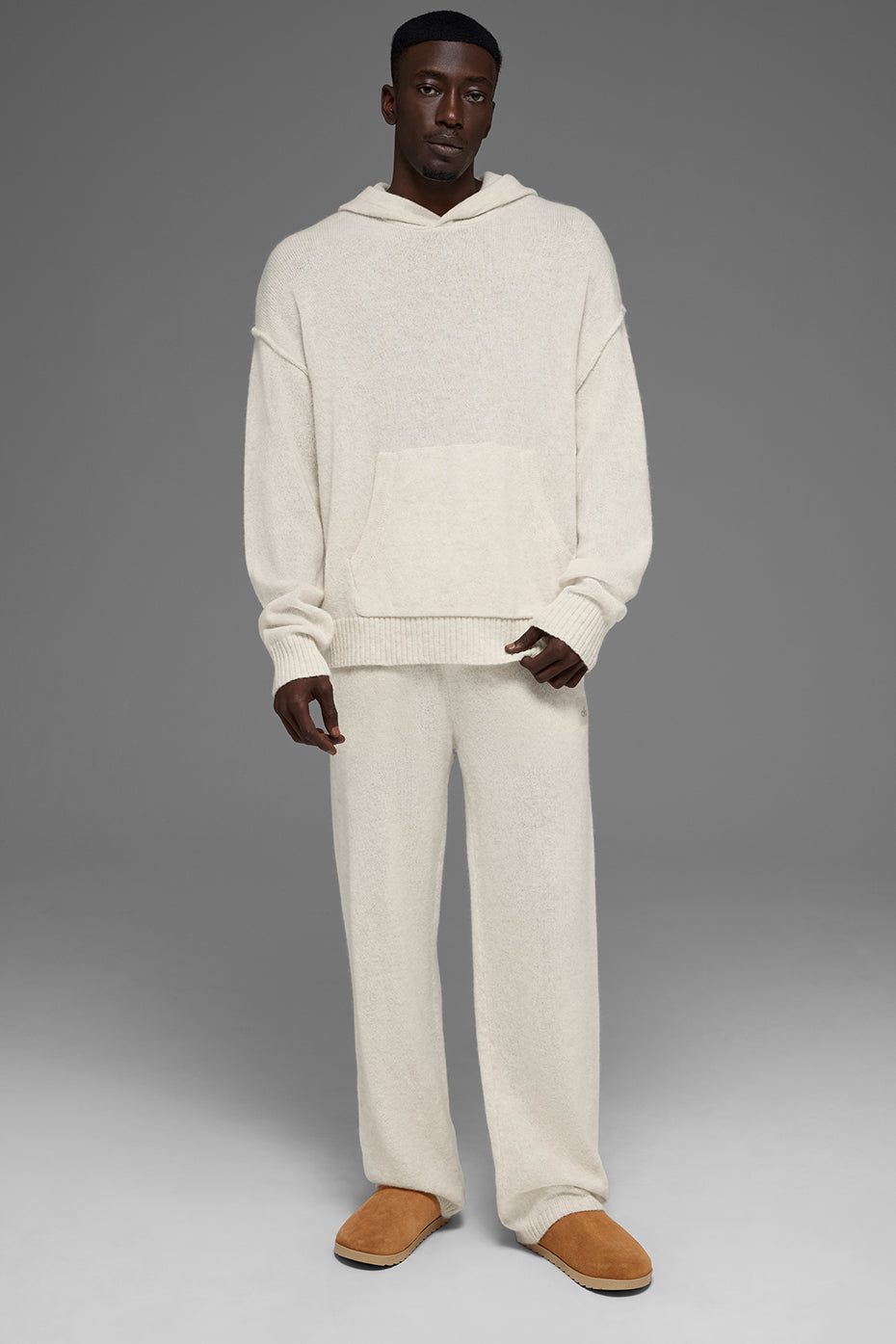 Wool Cashmere New Class Hoodie - Bone Heather
