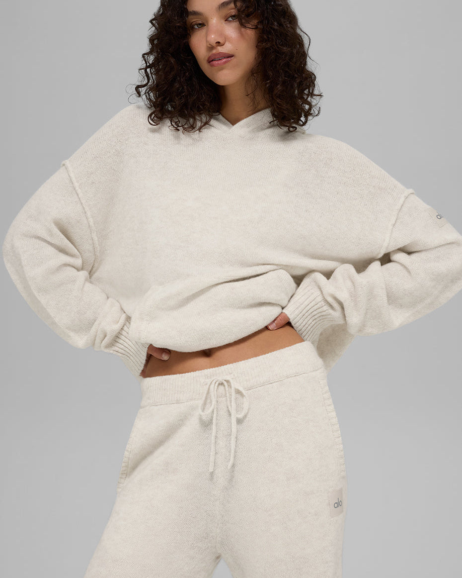 Wool Cashmere New Class Hoodie - Bone Heather