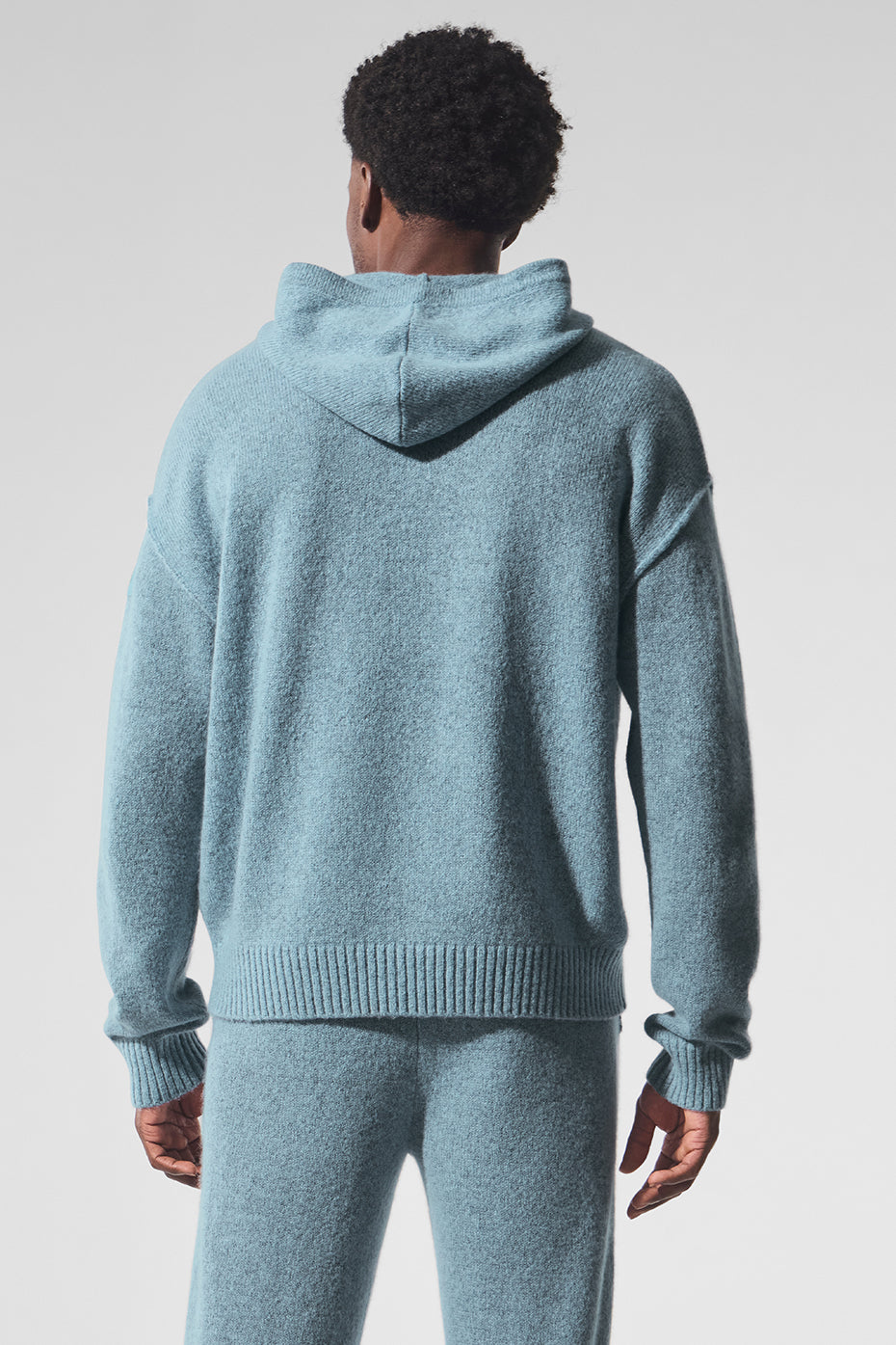 Wool Cashmere New Class Hoodie - Celestial Blue Granite Heather