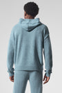 Wool Cashmere New Class Hoodie - Celestial Blue Granite Heather