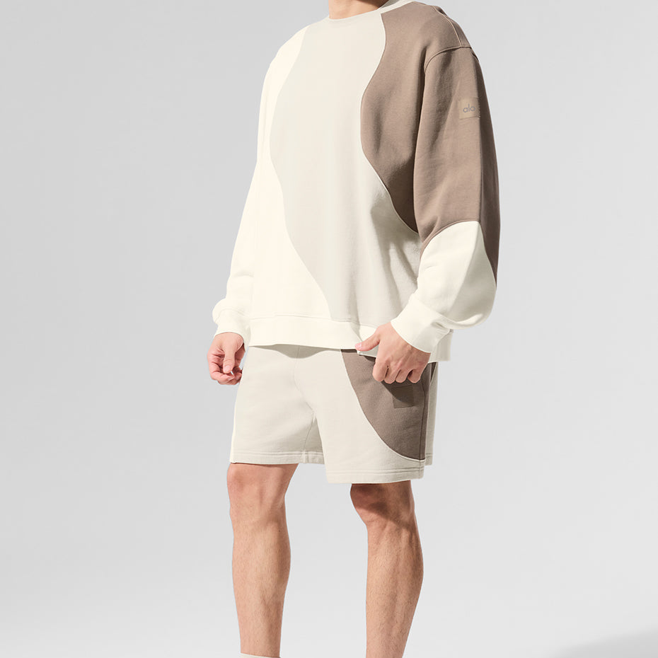 Make Waves Crew Neck Pullover - Ivory/Bone/Gravel