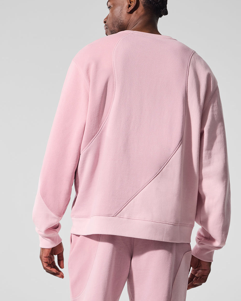 Make Waves Crew Neck Pullover - Sunset Pink Tonal