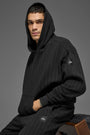 Pinstripe Hoodie - Black Pinstripe