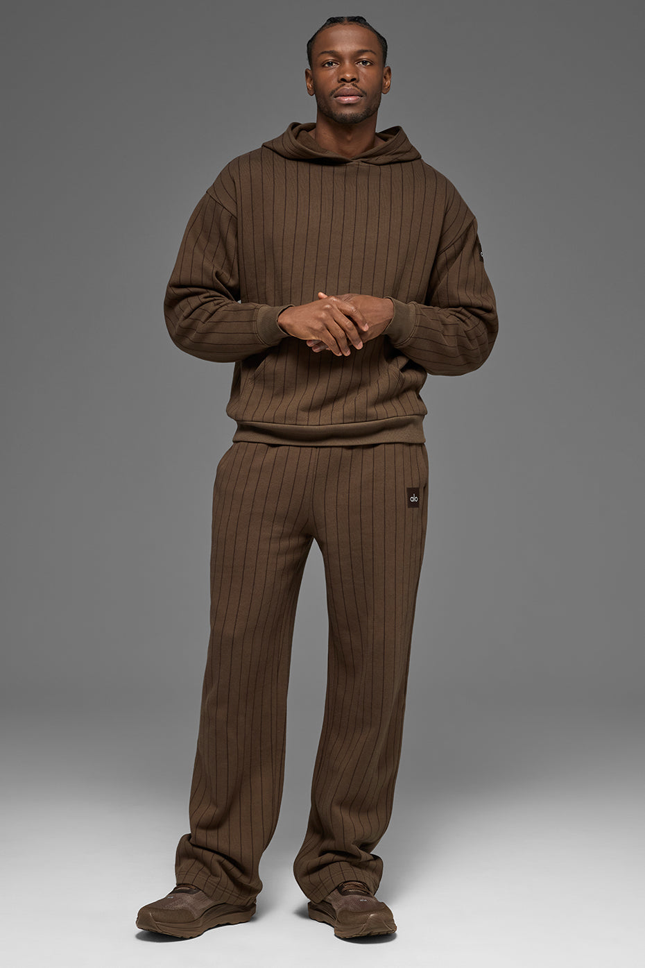 Pinstripe Hoodie - Espresso Pinstripe