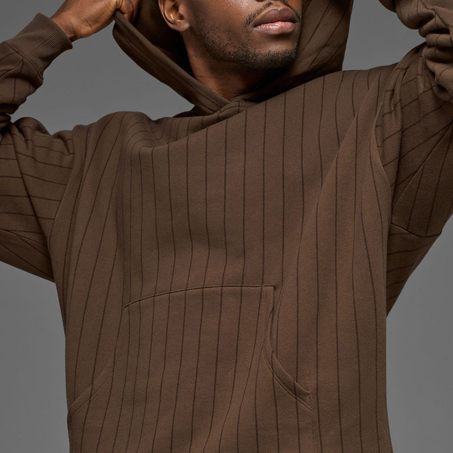 Pinstripe Hoodie - Espresso Pinstripe