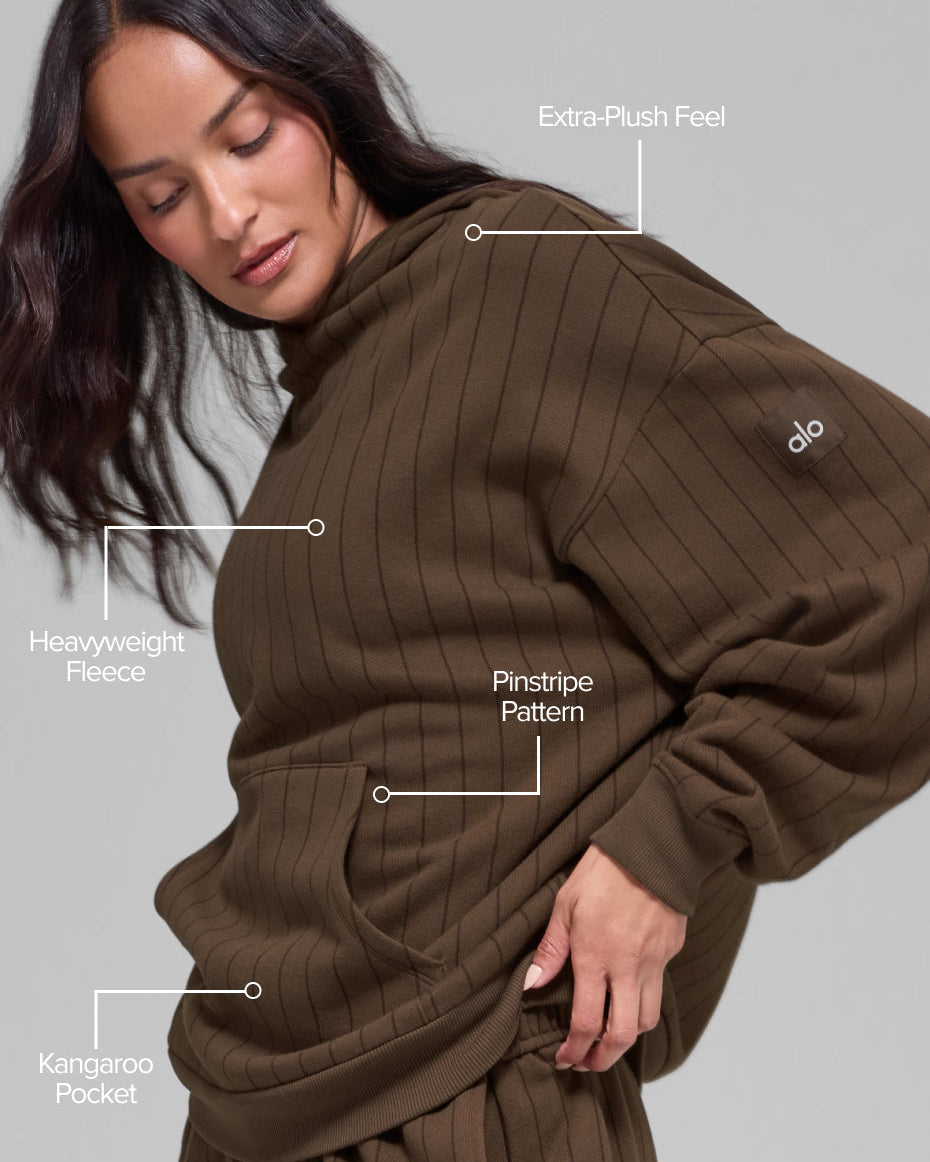 Pinstripe Hoodie - Espresso Pinstripe