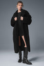 Oversized Sherpa Trench - Black