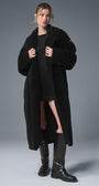 Oversized Sherpa Trench - Black