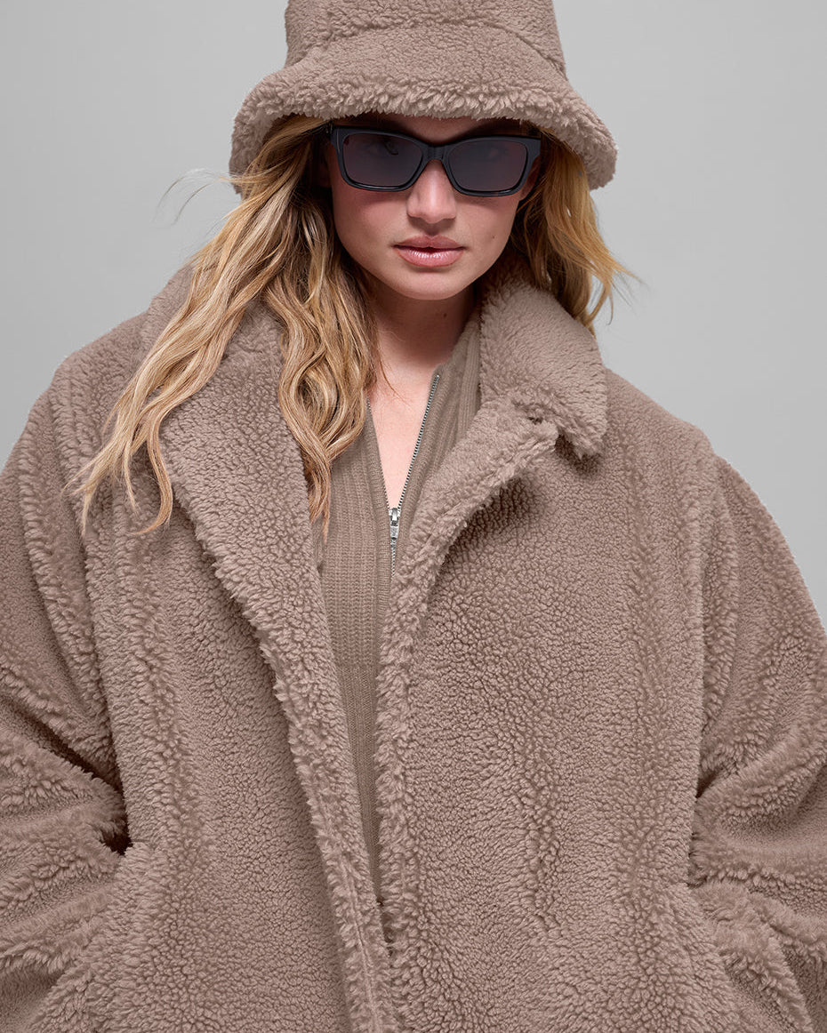 Oversized Sherpa Trench - Chai Latte